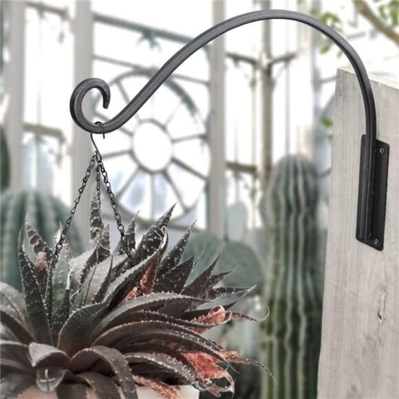 Heavy-Duty Plant Hanger Outdoor: 16-Inch Hanging Plant Hooks - Picture 4 of 7